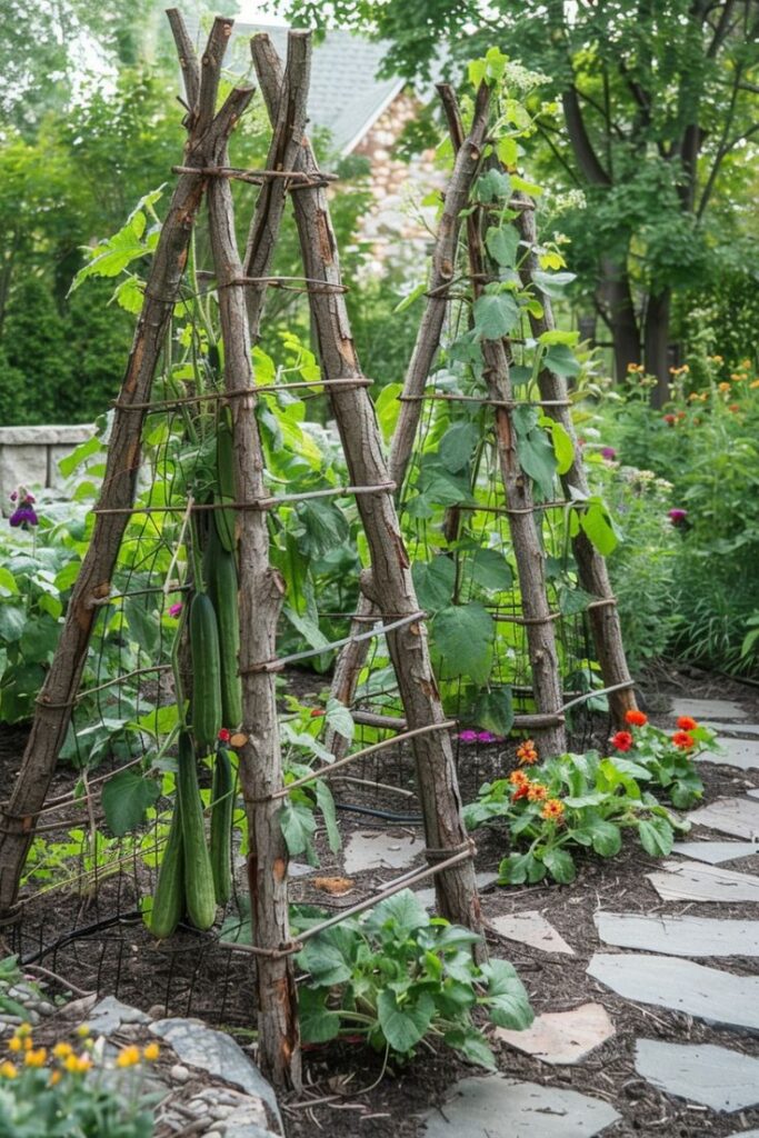 Treillis en Branches Rustiques